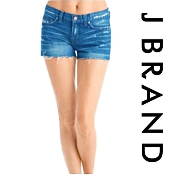J Brand Distressed Denim Shorts - Picture 1 of 7
